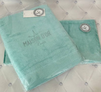 Набір махрових рушників Maison dor Artemis з 2-х штук 50x100 см + 85x150 см м'ятні