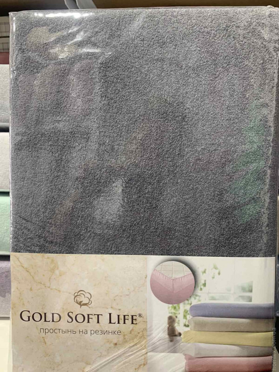 Махровая простынь на резинке Gold Soft Life 180x200+25 см, цвет в ассортименте