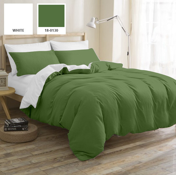 Постельное белье Mirson Green Diego (11-2107+18-0130) бязь евро