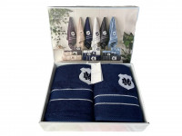 Набір рушників Maison D'or ALAIN NAVY 30x50 см + 50x100 см + 70x140 см