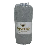 Простынь махровая на резинке DIAMOND HAVLU CARSAF GREY 180x200 см 