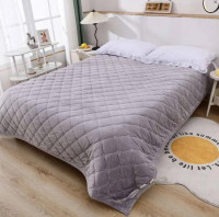 Покрывало велюровое Home Textile Ромбы 200х230 см светло-серое