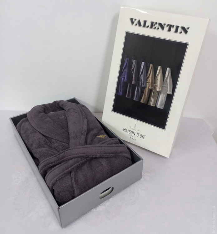 Халат махровий мікрокоттон Maison Dor Valentin сірий