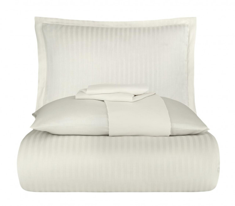 Постільна білизна Zeron Satin Stripe cream полуторний