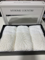 Набор махровых полотенец для рук MyHome Country 30x50 см, модель 1