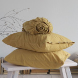 Набор простынь La Modno 180x200+30 см на резинке с наволочками 50х70 см Stonewashed Golden yellow