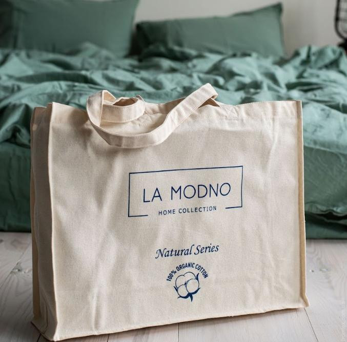 Постільна білизна La Modno Sage Green (зелена) Stonewashed полуторна
