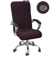 Чехол на офисное кресло Homytex цельный Коричневый, размер Л