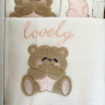 Постельное белье Tivolyo Home Lovely Bear бежевое для новорожденных