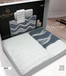 Набор полотенец La Maison Roy модель 2 из 3 шт. 30х50 см + 50х90 см + 70х140 см
