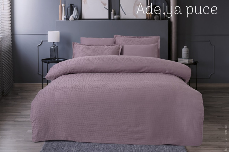 Постільна білизна Altinbasak сатин жаккард Delux Adelya puce євро