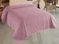 Простынь махровая Uniko crown home 220x240 см Сердечки розовая