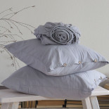 Набор простынь La Modno 180x200+30 см на резинке с наволочками 50х70 см Stonewashed Pearl gray
