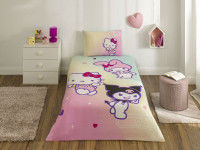 Постільна білизна TAC Ranforce Disney Hello Kitty Friends дитяча на резинці Постільна білизна TAC Ranforce Disney Hello Kitty Friends дитяча на резинці