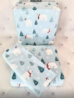 Постельное белье Cotton Collection фланель модель 45 полуторное