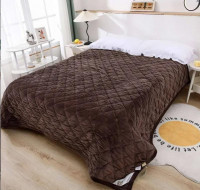Покрывало велюровое Home Textile Ромбы 200х230 см коричневое