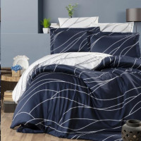 Постельное белье First Choice Mesi Navy Blue семейный 