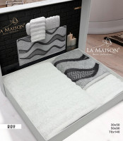 Набір рушників La Maison Roy модель 3 з 3 шт. 30х50 см + 50х90 см + 70х140 см