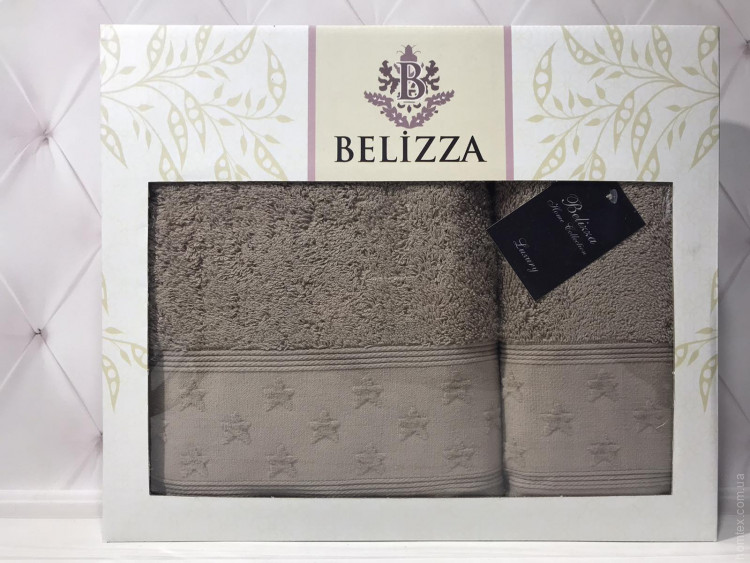 Набор махровых полотенец Belizza из 2 штук 50x90 см+70x140 см, модель 20
