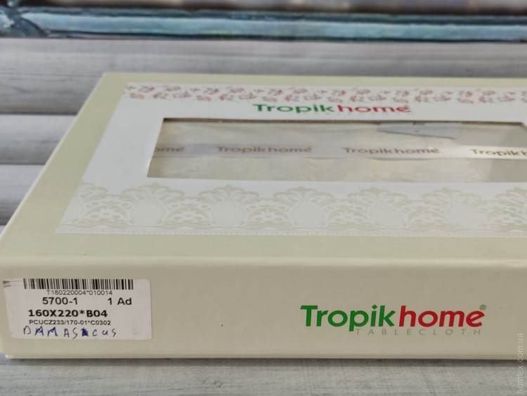 Скатерть прямоугольная Tropik Home 160х220 см, модель 1