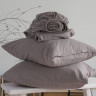 Набор простынь La Modno 180x200+30 см на резинке с наволочками 50х70 см Stonewashed Taupe brown