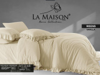 Постельное белье вареный хлопок La Maison Weens vanilla с рюшами евро