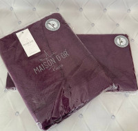 Набір махрових рушників Maison dor Artemis з 2-х штук 50x100 см + 85x150 см темно-фіолетові