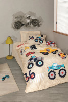 Постільна білизна Cotton Box Cars Bej