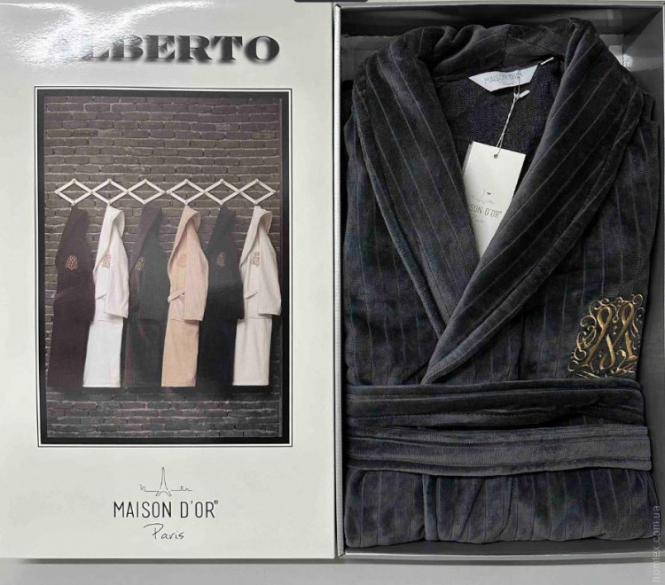 Халат махровый Maison Dor Alberto серый XL