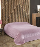 Махровая простынь - пике Gold Soft Life Daisy 160х220 см пудровый