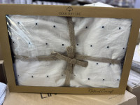 Постельное белье вареный хлопок Gold Soft Life молочное з точкой евро