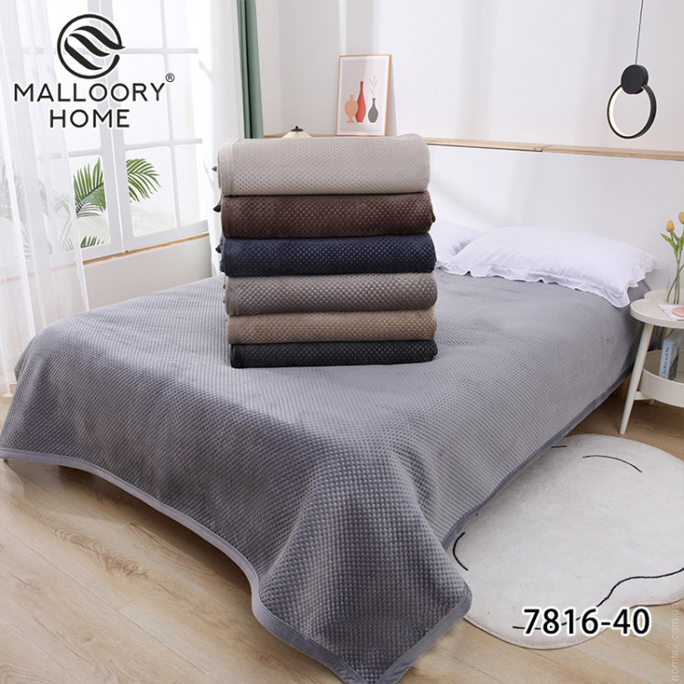 Покривало велюрове Malloory Home 200x230 см Кремове