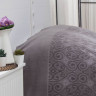 Простынь велюр/махра Belizza Hanzade серая 200x220 см., 550 г/м2