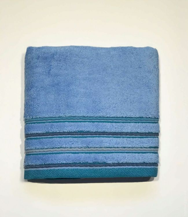 Махровое полотенце Zugo Home Long Twist Erkek 100x150 см голубое 
