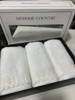Набор махровых полотенец для рук MyHome Country 30x50 см, модель 4