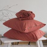 Набір простирадл La Modno 180x200+30 см на гумці з наволочками 50х70 см Stonewashed Terra cotta