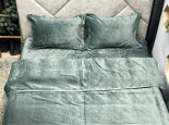 Постельное белье Colorful Home Monica велюр морская волна евро