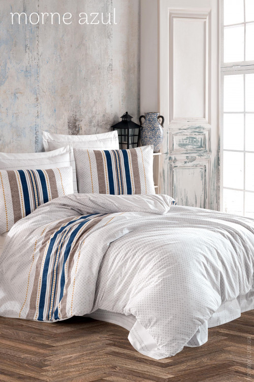 Постільна білизна Altinbasak Morne azul ранфорс євро