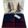 Набір рушників Maison D'or Delon Navy Red з 3-х штук 30x50 см + 50x100 см + 70x140 см