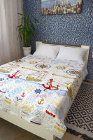 Стеганый пододеяльник-одеяло 4 сезона LightHouse Sea 160х220 см Стеганый пододеяльник-одеяло 4 сезона LightHouse Sea 160х220 см