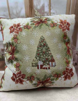 Гобеленова наволочка новорічна Verolli на подушку 45x45 см, модель 3 Гобеленова наволочка новорічна Verolli на подушку 45x45 см, модель 3