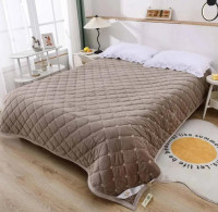 Покрывало велюровое Home Textile Ромбы 200х230 см темно-бежевое