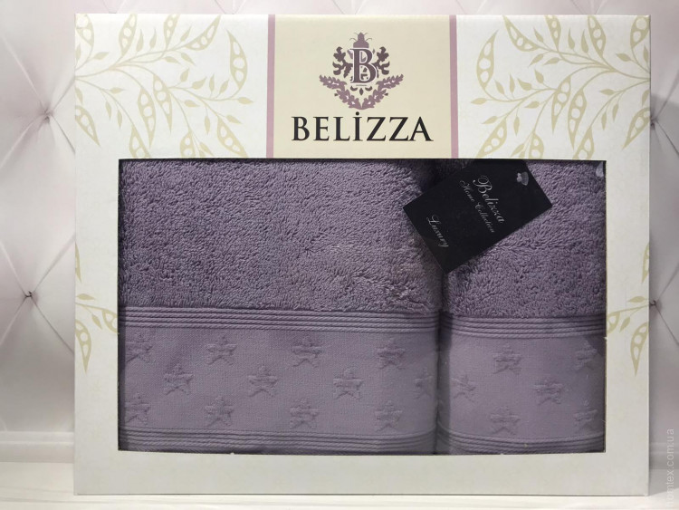 Набор махровых полотенец Belizza из 2 штук 50x90 см+70x140 см, модель 22
