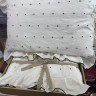 Постільна білизна варена бавовна Gold Soft Life молочна з точкою євро з рюшами