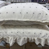 Постільна білизна варена бавовна Gold Soft Life молочна з точкою євро з рюшами