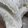 Постільна білизна варена бавовна Gold Soft Life молочна з точкою євро з рюшами