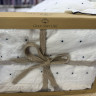 Постільна білизна варена бавовна Gold Soft Life молочна з точкою євро з рюшами