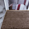 Простынь велюр/махра Belizza Hanzade шоколадная 200x220 см., 550 г/м2