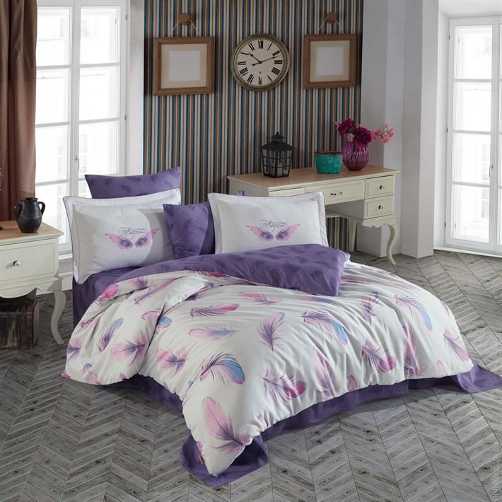 Постільна білизна Hobby Exclusive Sateen Paradise фіолетовий євро