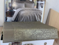 Покривало Hanibaba Gardenia brown 240x260 см з наволочками